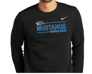 Mustangs Nike Club Fleece Crewneck (Design 2)