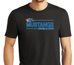 Mustangs Unisex Triblend Short Sleeve Tee (Design 2)