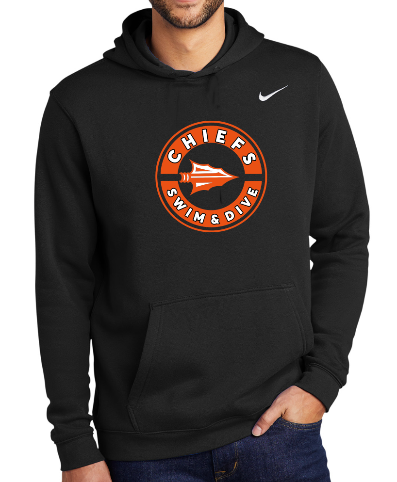 Chiefs Nike Club Fleece Swoosh Pullover (Design 4)