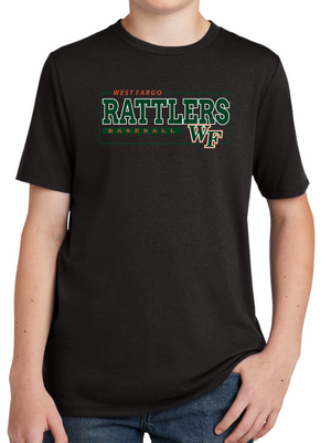 RATTLERS YOUTH ONLY TriBlend Short Sleeve Tee DESIGN 2