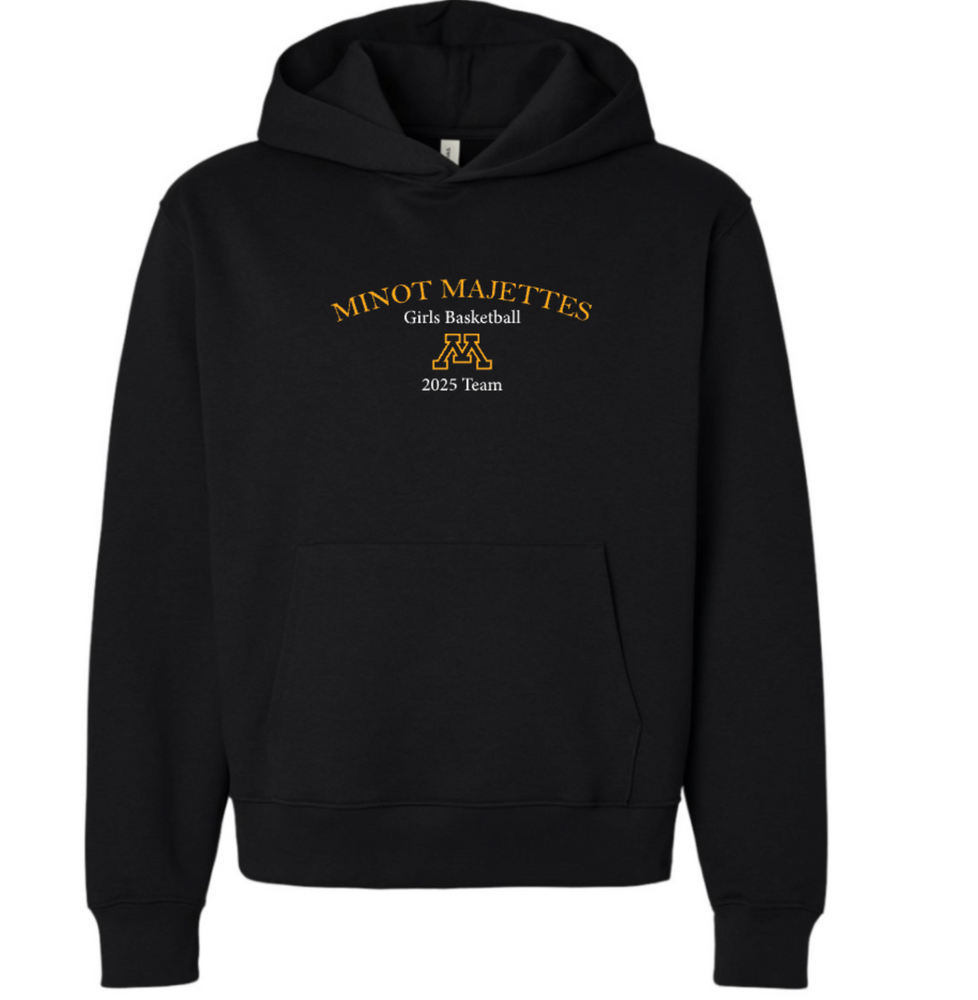 EMBROIDERED Minot Girls Basketball Oversized Hoodie