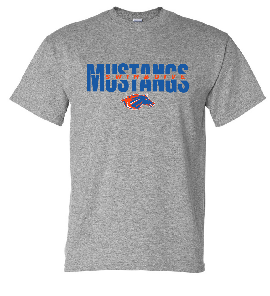 Mustangs Cotton/Poly Short Sleeve Tee (Design 2)