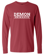 Demons Unisex Garment Dyed Long Sleeve Tee (Design 2)