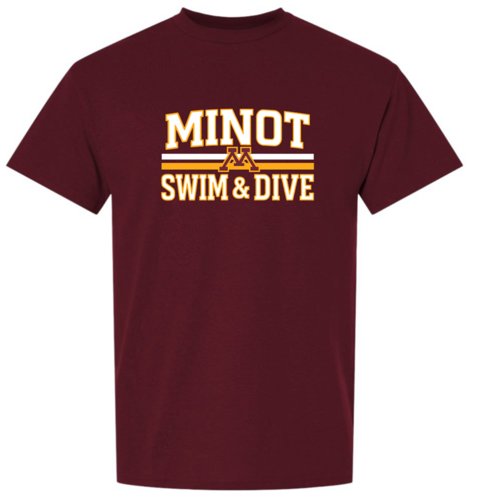 Minot Swim & Dive Cotton/Poly Short Sleeve Tee