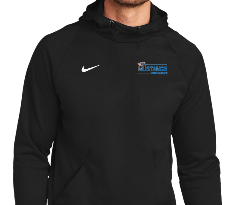 Mustang Nike DriFit Pullover Fleece Hoodie (Design 2)