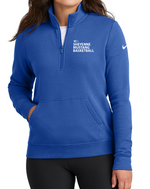 Mustangs LADIES ONLY NIKE Club Fleece Sleeve Swoosh 1/2 Zip (Design 2)