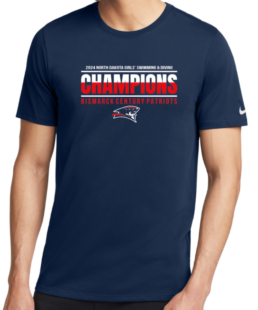 PATRIOTS' NIKE  DriFit Cotton/Poly Short Sleeve Tee (DESIGN 2)