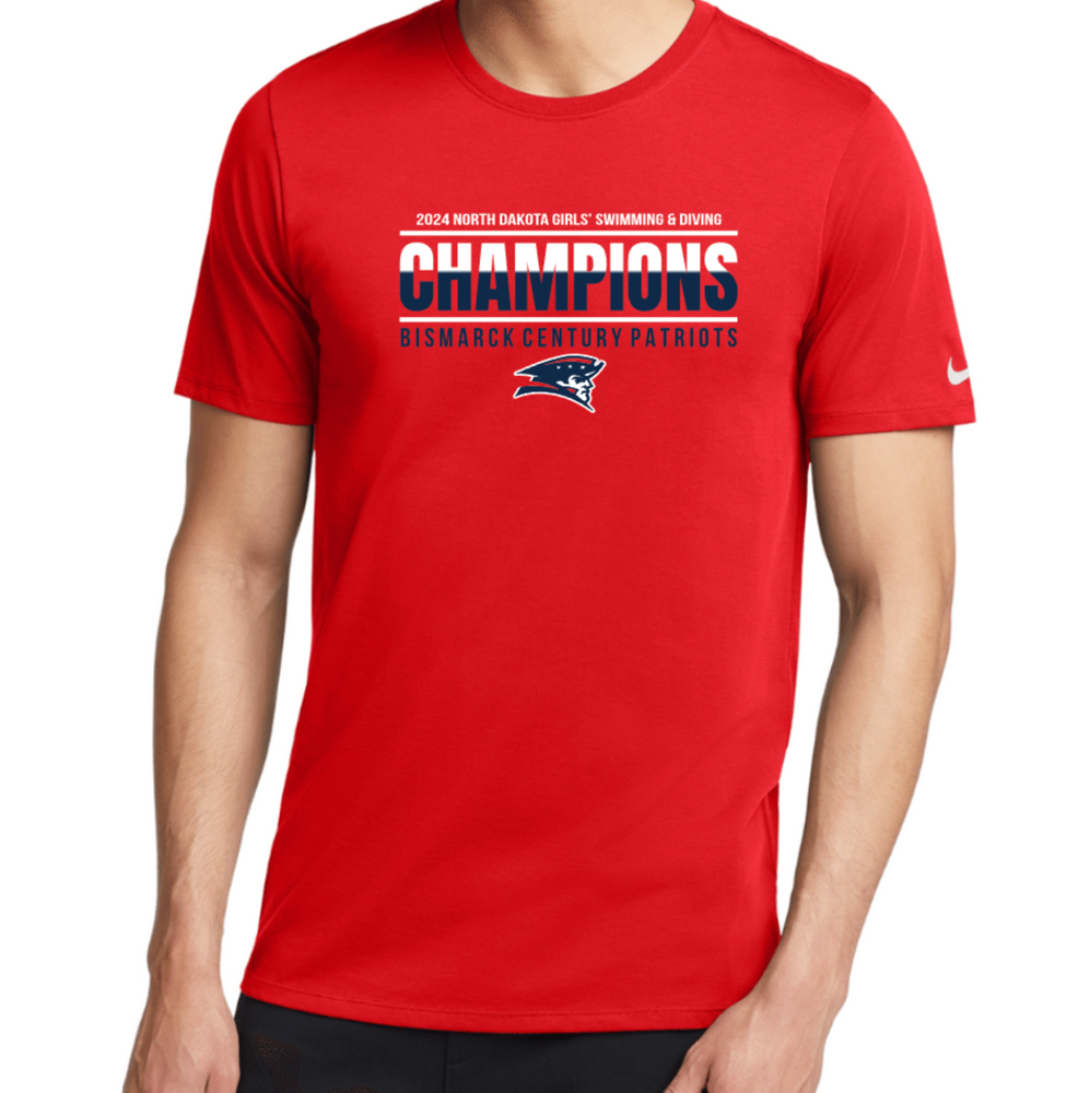 PATRIOTS' NIKE  DriFit Cotton/Poly Short Sleeve Tee (DESIGN 2)