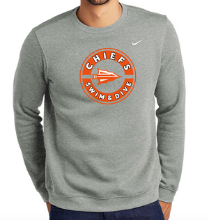 Chiefs Nike Club Fleece Crewneck (Design 4)