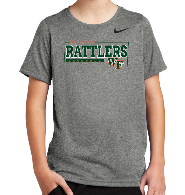 RATTLERS YOUTH ONLY NIKE DriFit Short Sleeve Tee DESIGN 2