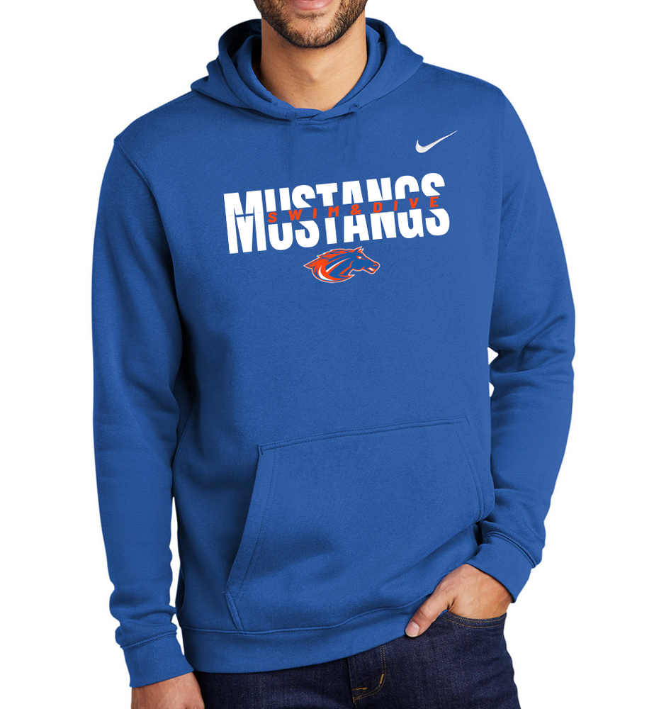 Mustangs NIKE Unisex Club Fleece Pullover Hoodie (Design 2)