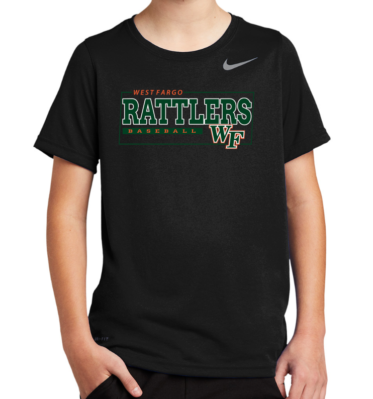 RATTLERS YOUTH ONLY NIKE DriFit Short Sleeve Tee DESIGN 2