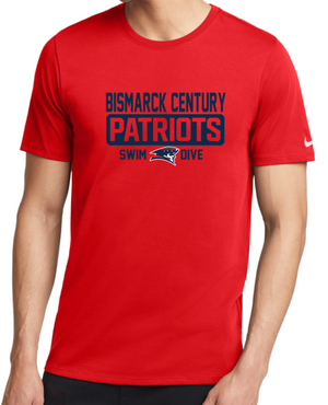 PATRIOTS' NIKE  DriFit Cotton/Poly Short Sleeve Tee