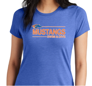 Mustangs LADIES ONLY Triblend Short Sleeve Tee (Design 2)
