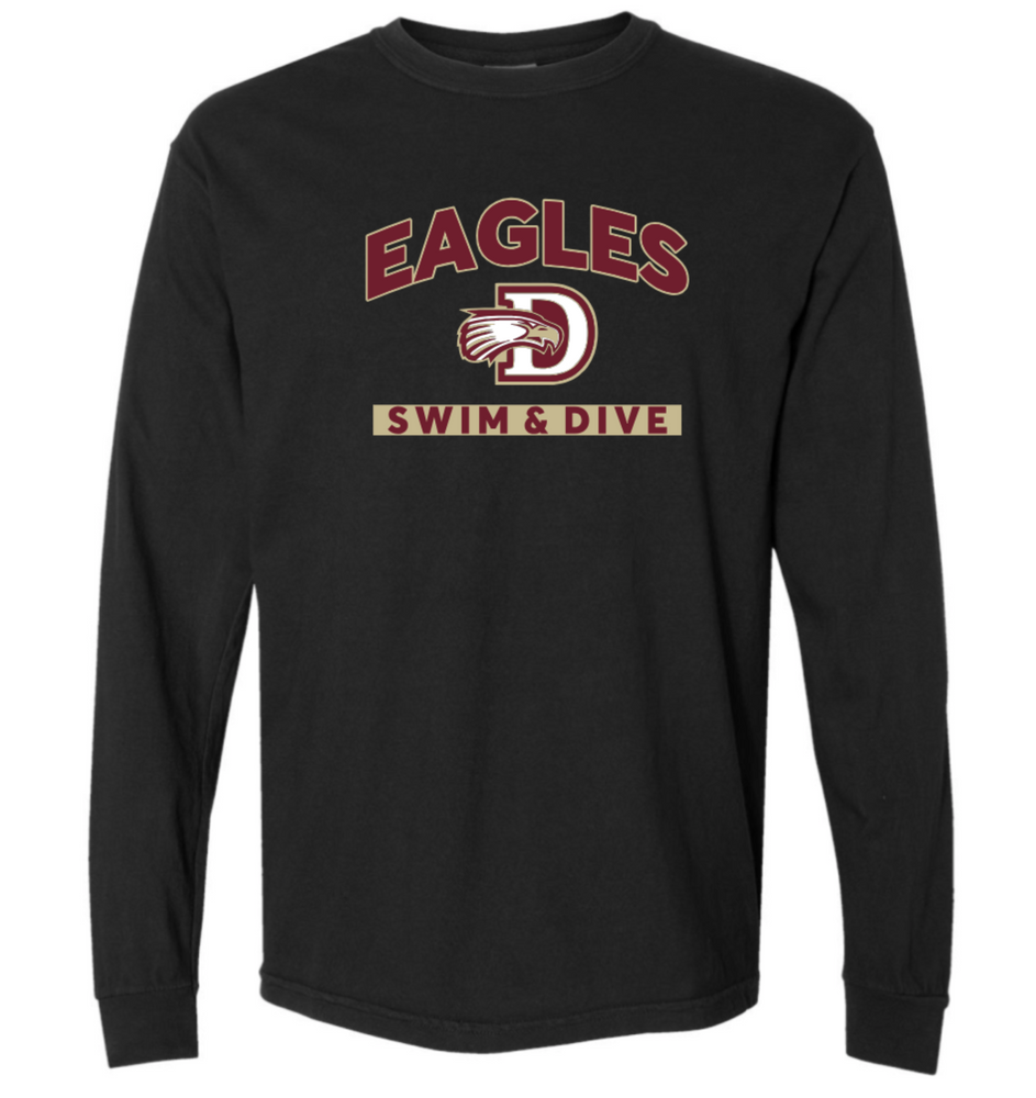 EAGLES Garment Dyed Long Sleeve T-Shirt (Design 1)