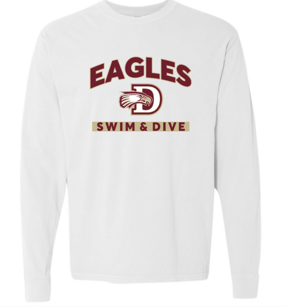 EAGLES Garment Dyed Long Sleeve T-Shirt (Design 1)