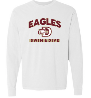 EAGLES Garment Dyed Long Sleeve T-Shirt (Design 1)