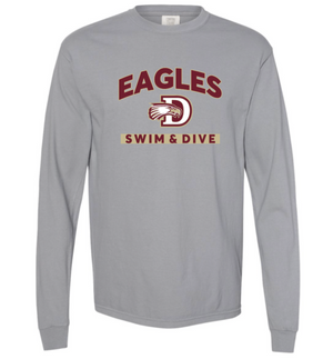 EAGLES Garment Dyed Long Sleeve T-Shirt (Design 1)