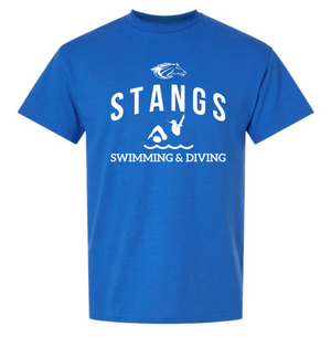 MUSTANGS Cotton/Poly Short Sleeve Tee