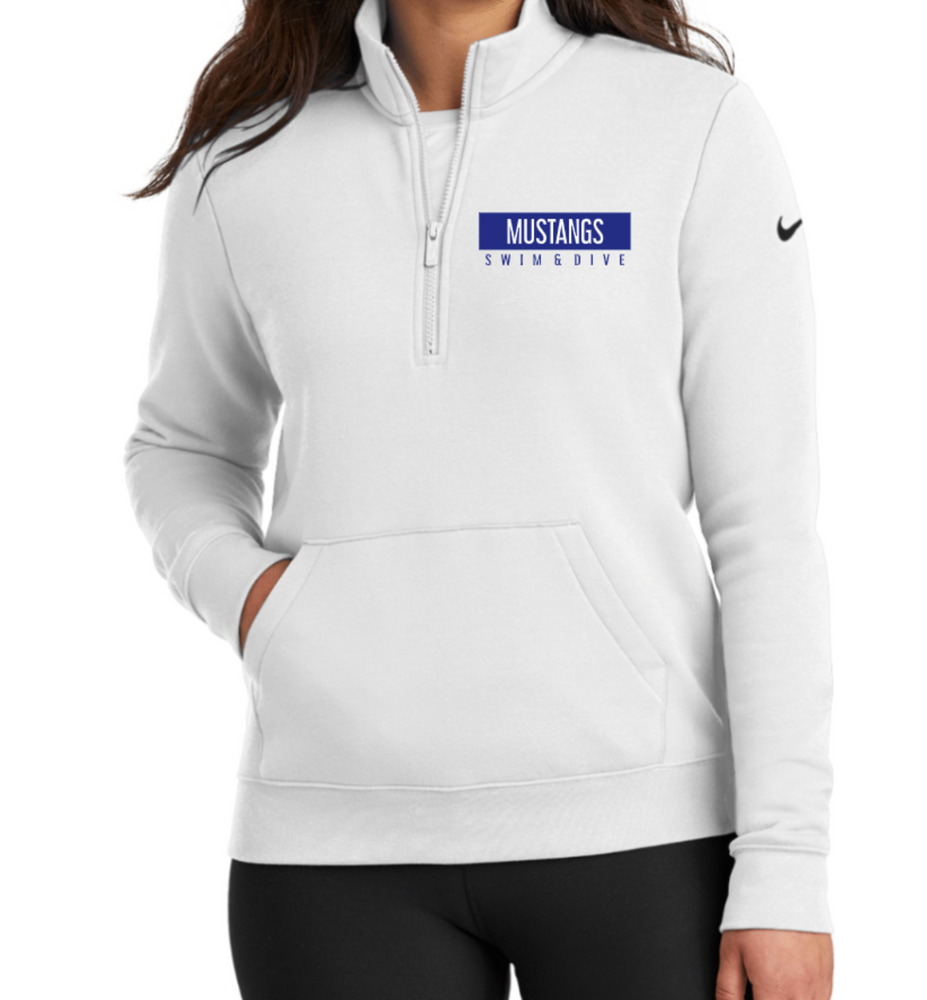 MUSTANGS NIKE LADIES' ONLY 1/2 ZIP FLEECE