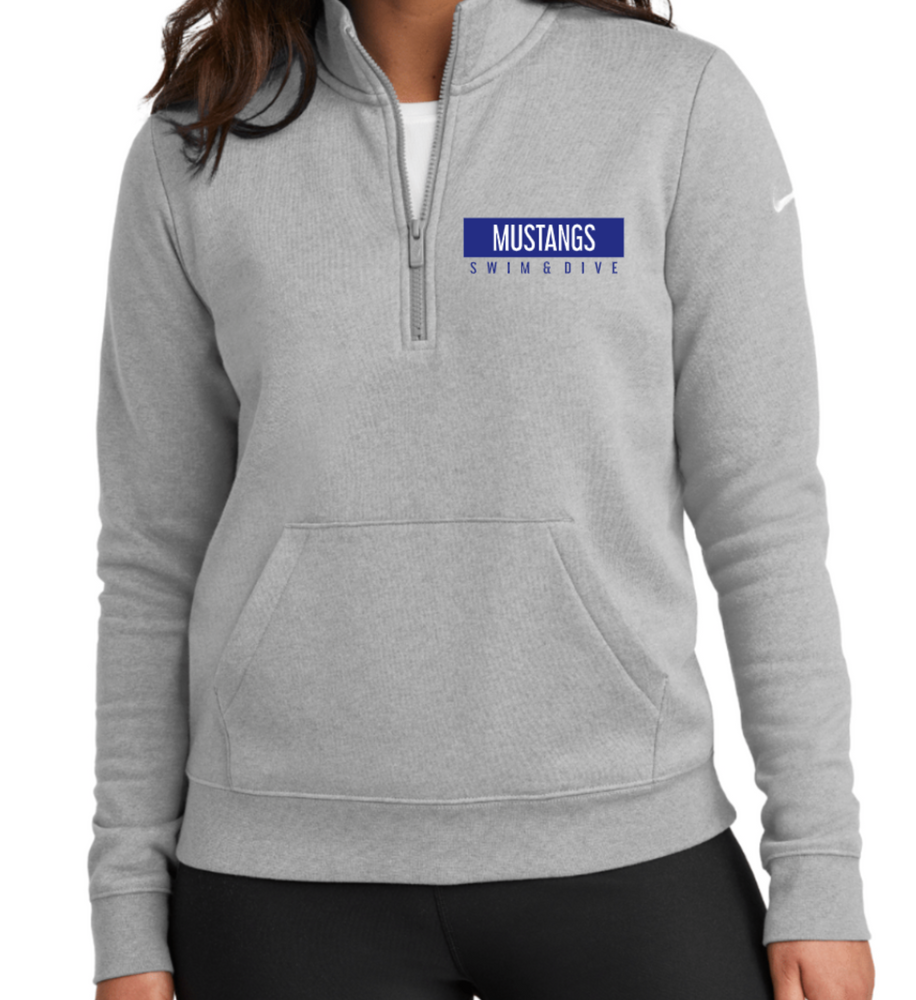 MUSTANGS NIKE LADIES' ONLY 1/2 ZIP FLEECE