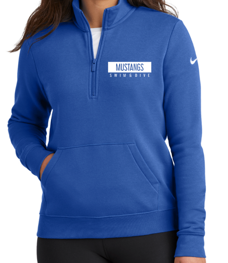 MUSTANGS NIKE LADIES' ONLY 1/2 ZIP FLEECE