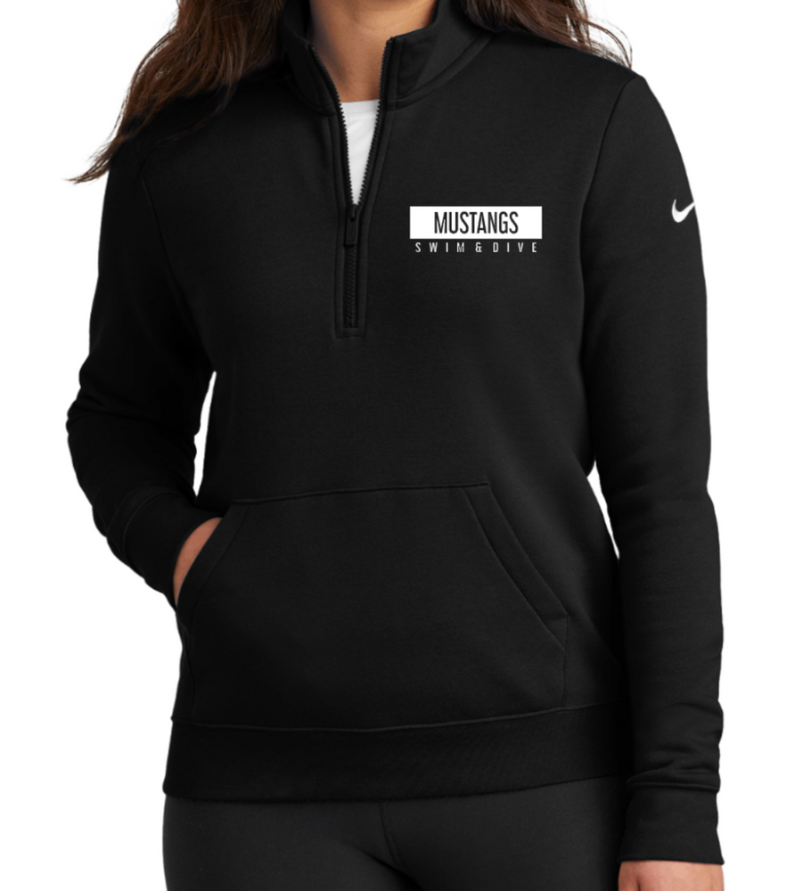 MUSTANGS NIKE LADIES' ONLY 1/2 ZIP FLEECE