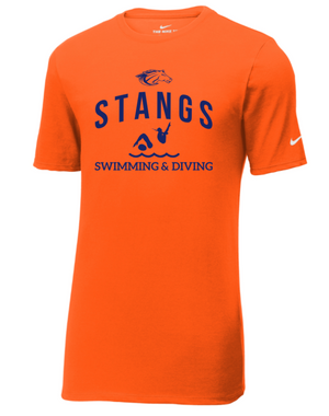 MUSTANGS NIKE  DriFit Cotton/Poly Short Sleeve Tee