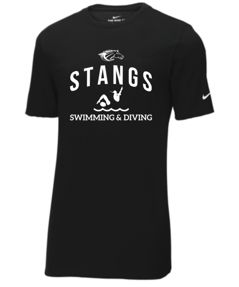 MUSTANGS NIKE  DriFit Cotton/Poly Short Sleeve Tee