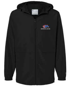 Mustangs EMBROIDERED Full Zip Windbreaker