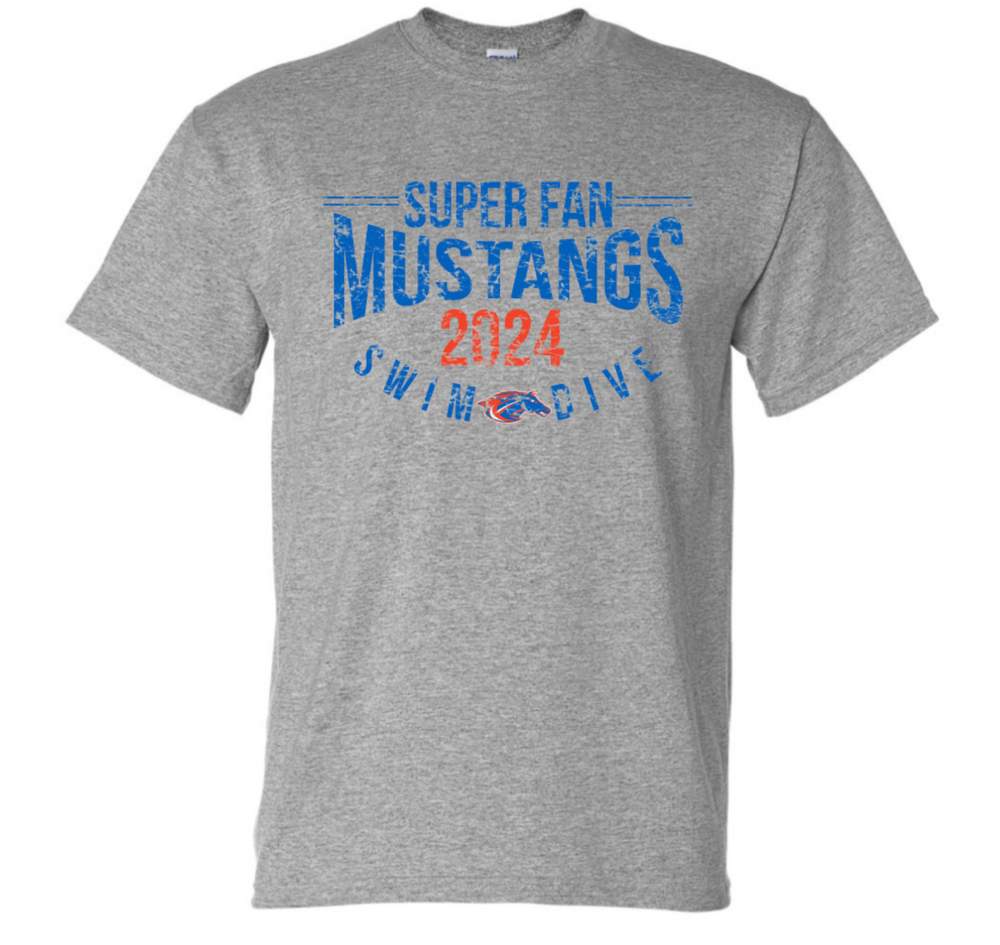 MUSTANGS Cotton/Poly Short Sleeve SUPER FAN TEE