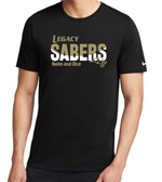 SABERS NIKE  DriFit Cotton/Poly Short Sleeve Tee (Design 1)