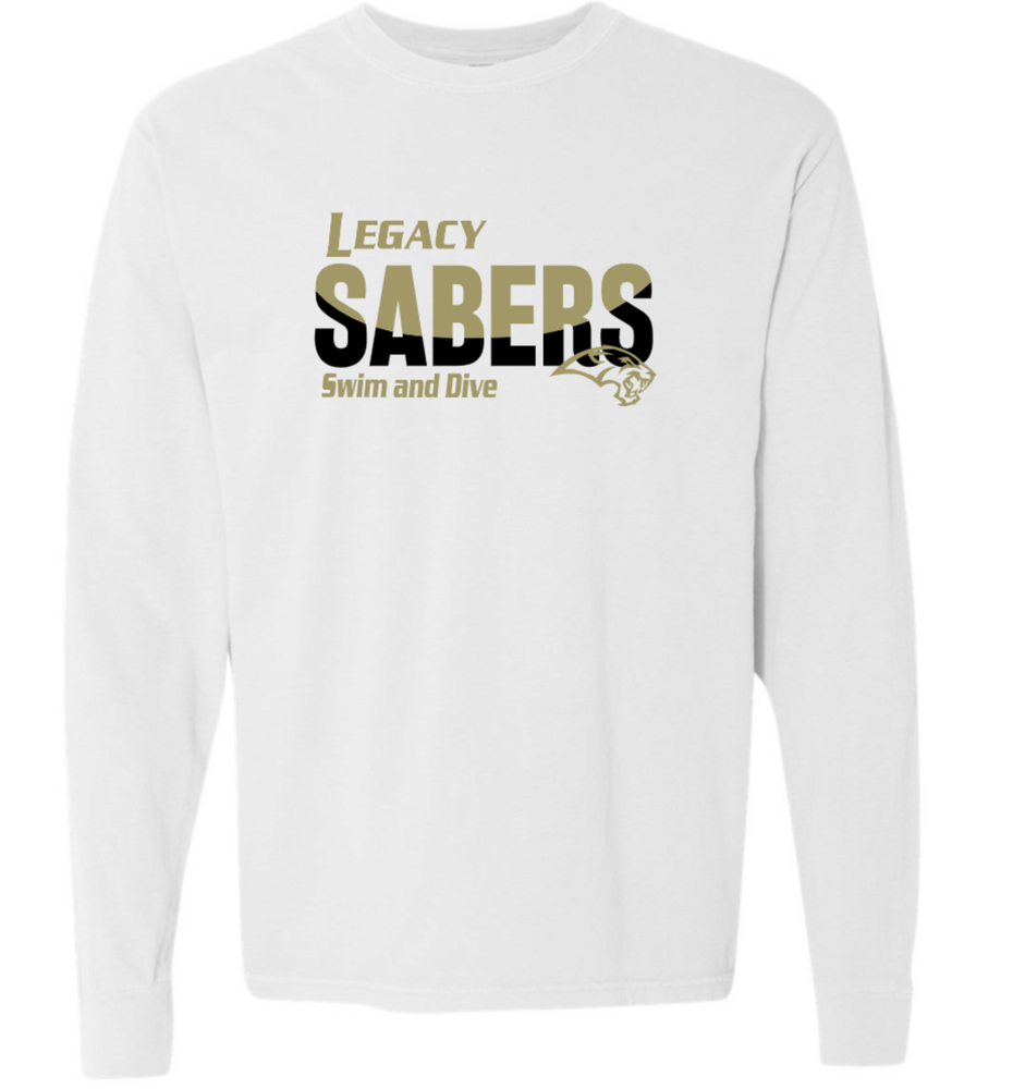 SABERS Garment Dyed Long Sleeve T-Shirt (Design 1)