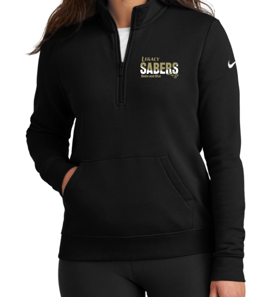 SABERS NIKE LADIES' ONLY 1/2 ZIP FLEECE