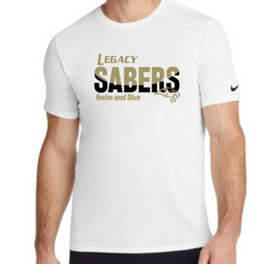 SABERS NIKE  DriFit Cotton/Poly Short Sleeve Tee (Design 1)