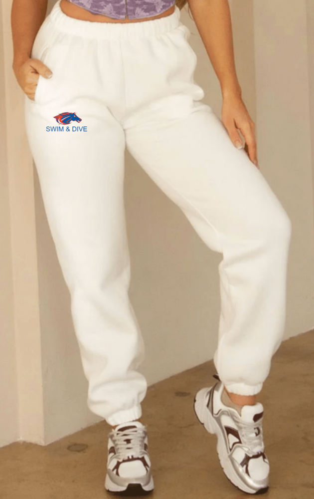 LADIES' ONLY Mustangs Fleece COMFY Sweatpants EMBROIDERED