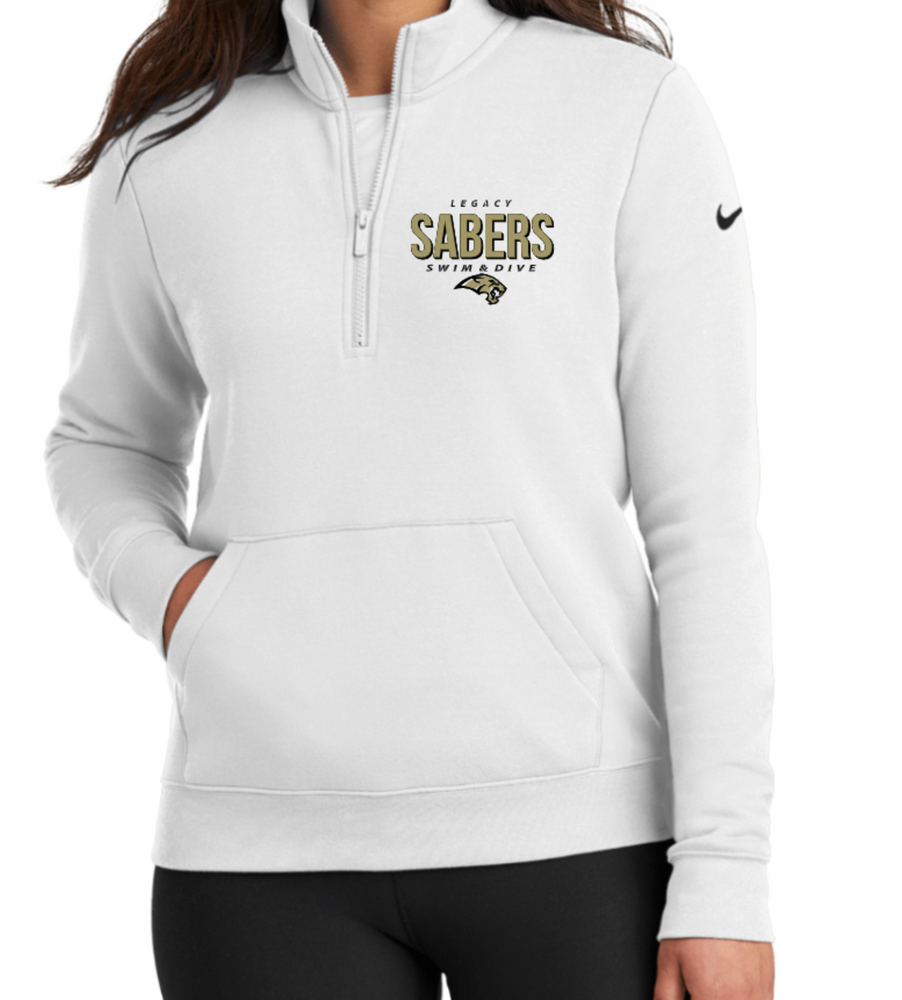 SABERS NIKE LADIES' ONLY 1/2 ZIP FLEECE (Design 2)