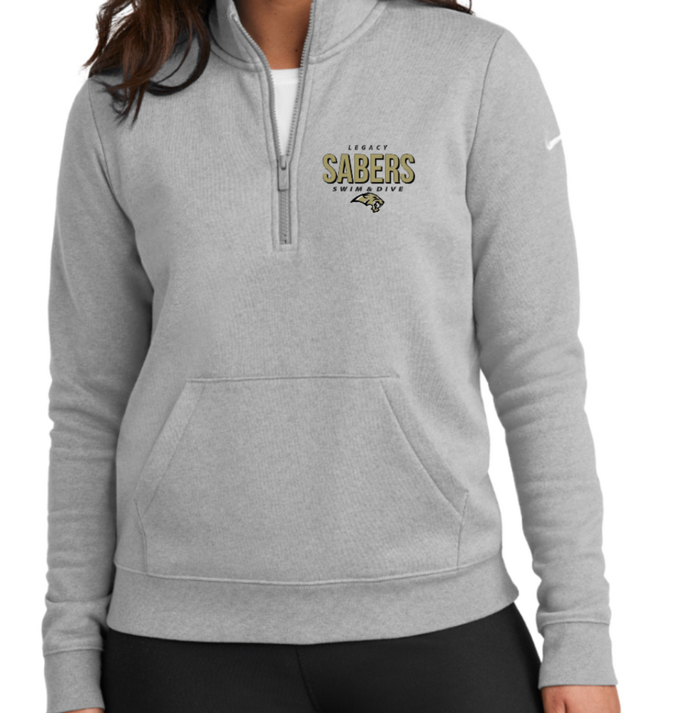 SABERS NIKE LADIES' ONLY 1/2 ZIP FLEECE (Design 2)