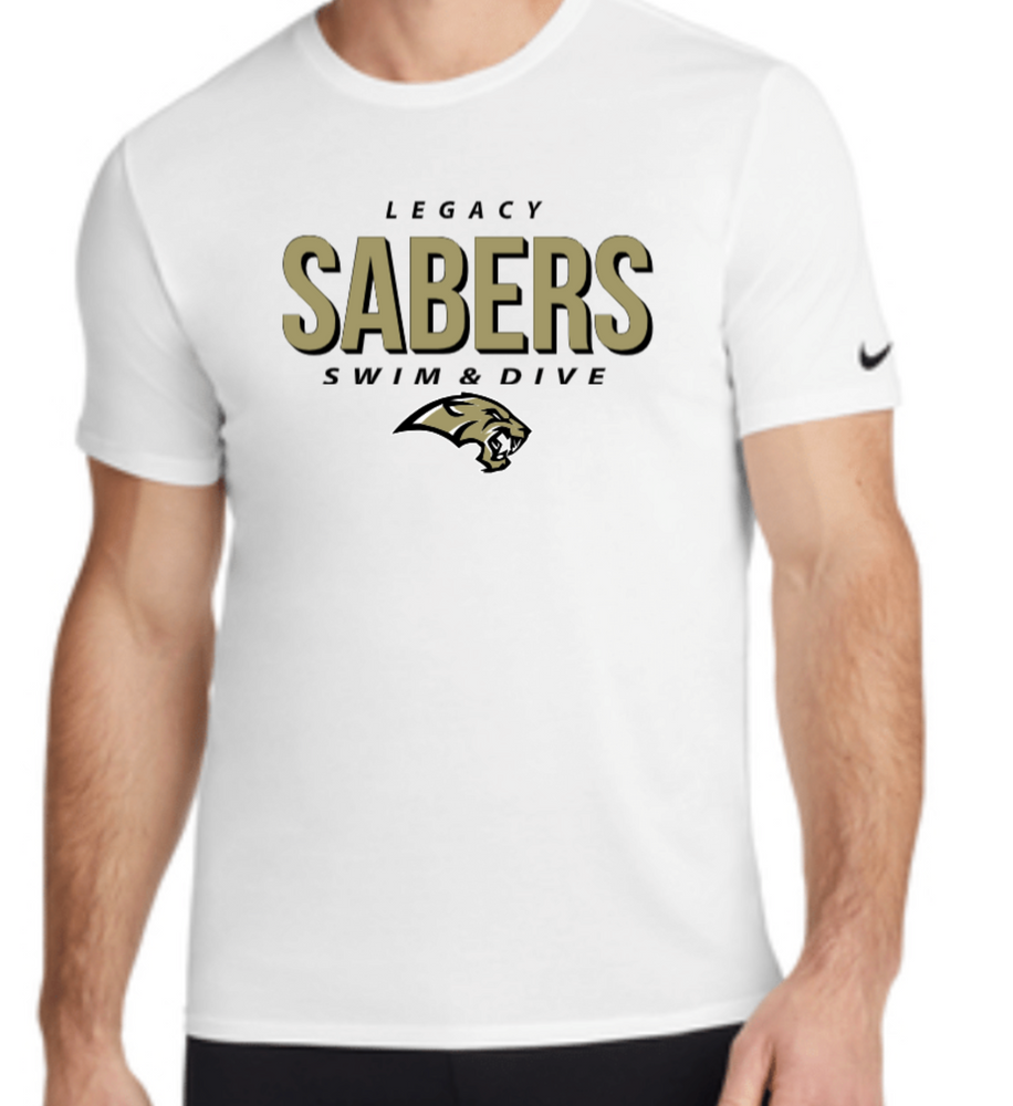 SABERS NIKE  DriFit Cotton/Poly Short Sleeve Tee (Design 2)