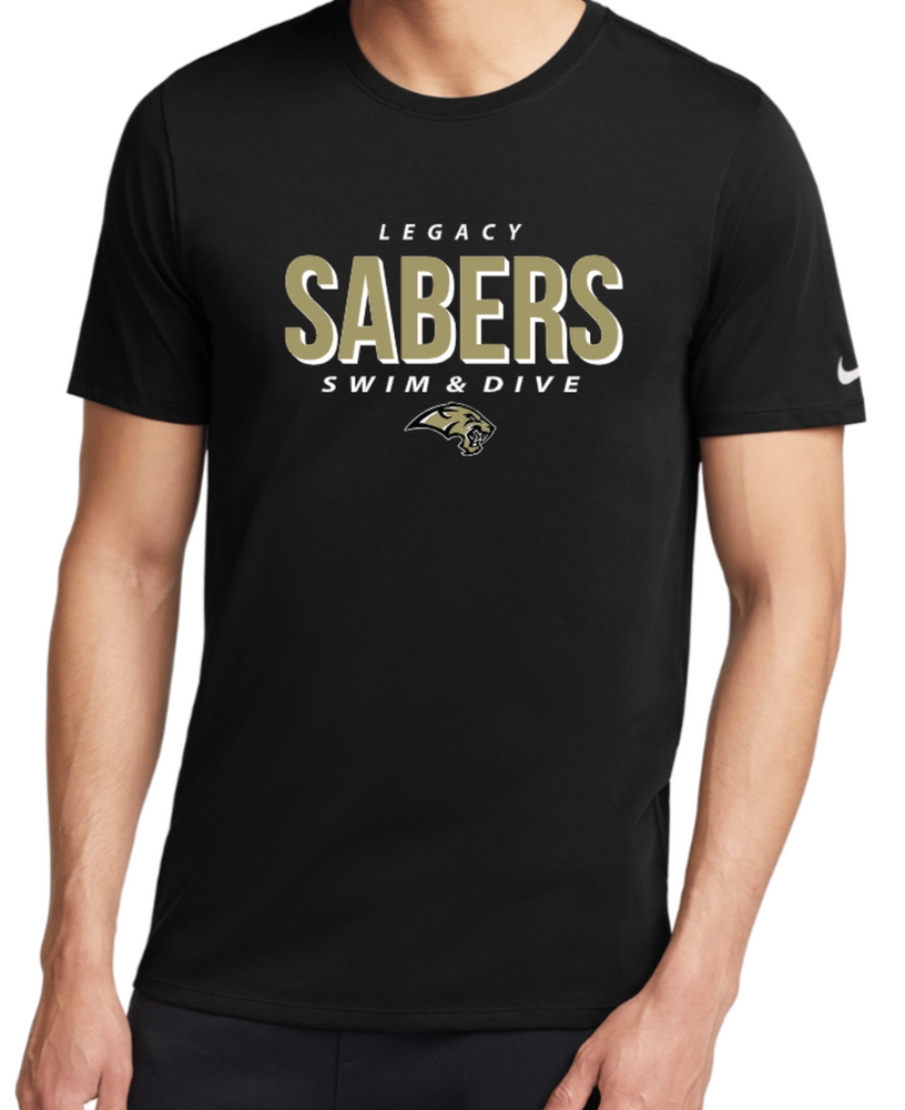 SABERS NIKE  DriFit Cotton/Poly Short Sleeve Tee (Design 2)