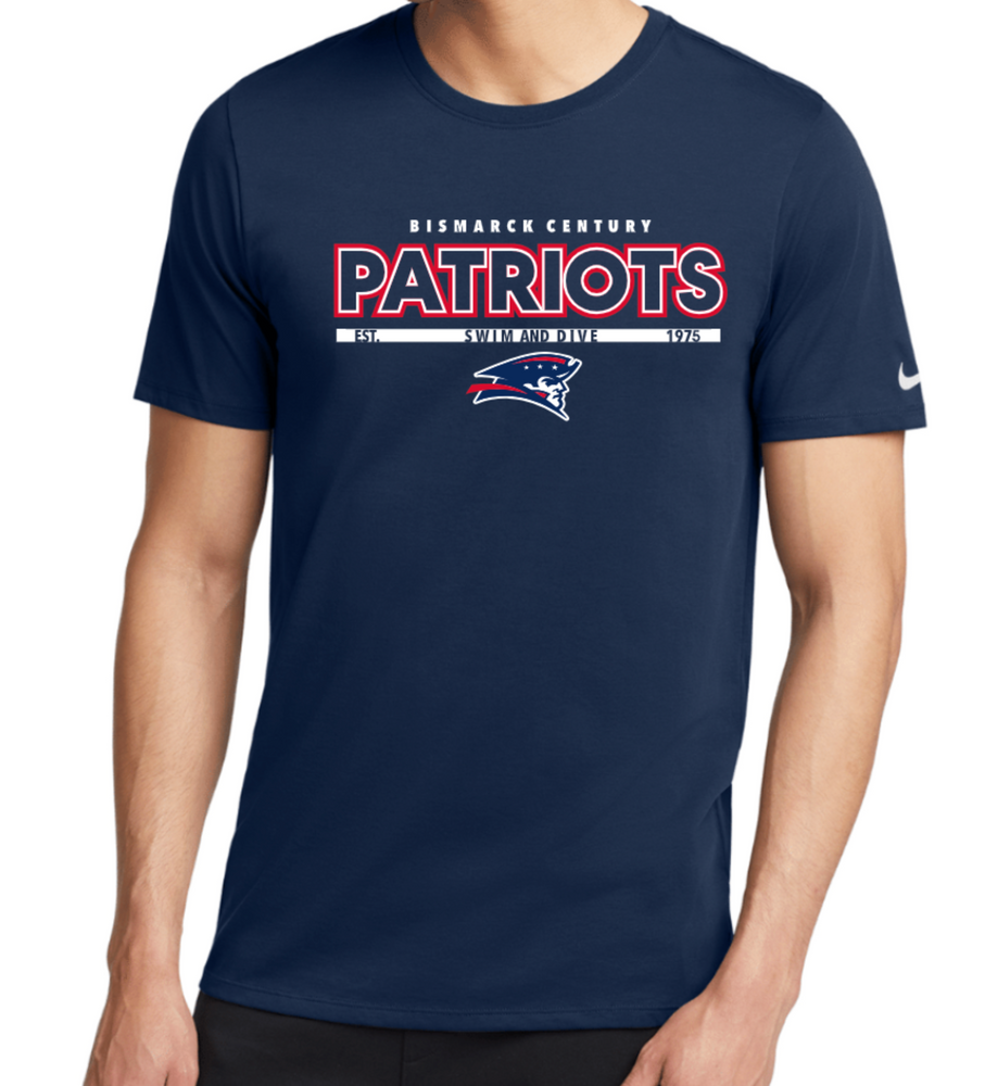 PATRIOTS' NIKE  DriFit Cotton/Poly Short Sleeve Tee