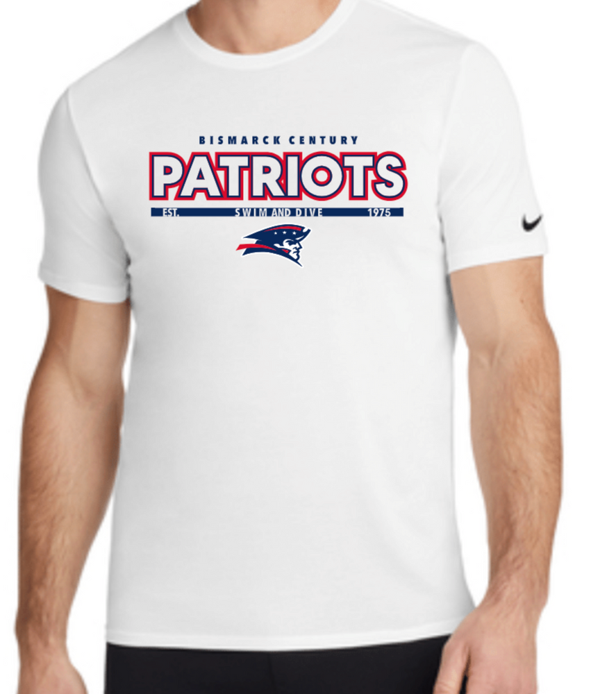 PATRIOTS' NIKE  DriFit Cotton/Poly Short Sleeve Tee