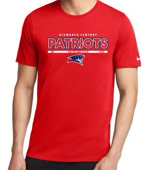 PATRIOTS' NIKE  DriFit Cotton/Poly Short Sleeve Tee