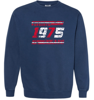 PATRIOTS' Garment Dyed Crewneck (Distressed Design)