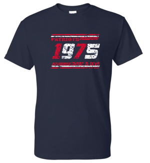 PATRIOTS Cotton/Poly Short Sleeve Tee (Distressed Design)