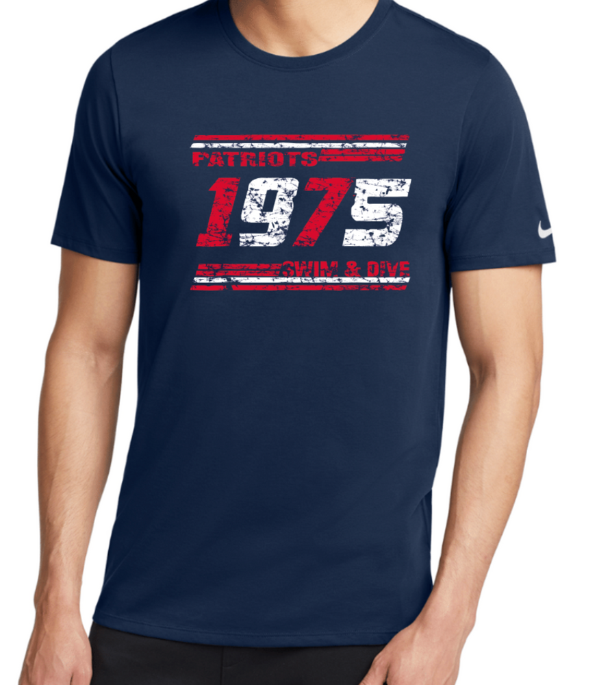 PATRIOTS' NIKE  DriFit Cotton/Poly Short Sleeve Tee (Distressed Design)