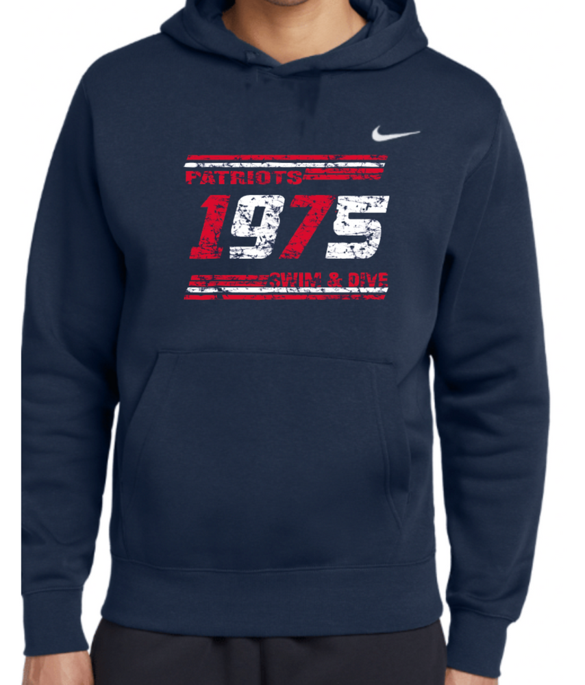 PATRIOTS' NIKE Cotton/Poly Hoodie (Distressed Design)