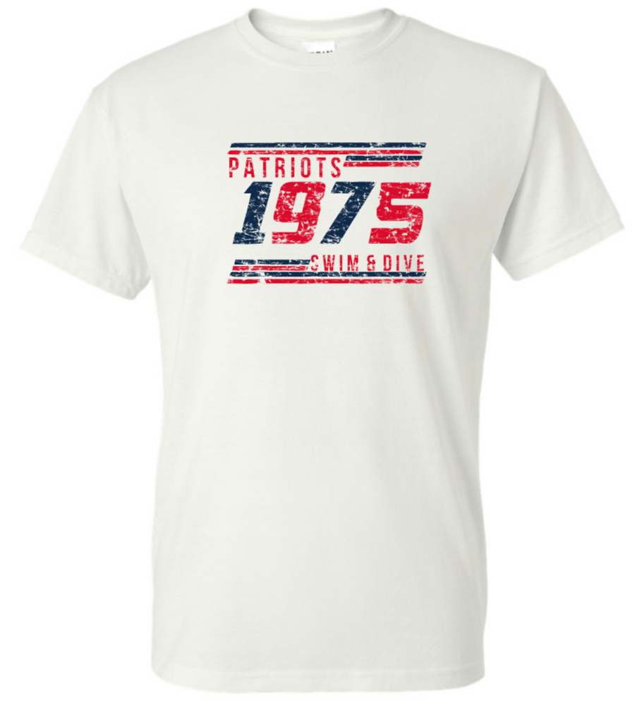 PATRIOTS Cotton/Poly Short Sleeve Tee (Distressed Design)