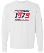 PATRIOTS' Garment Dyed Long Sleeve T-Shirt (Distressed Design)