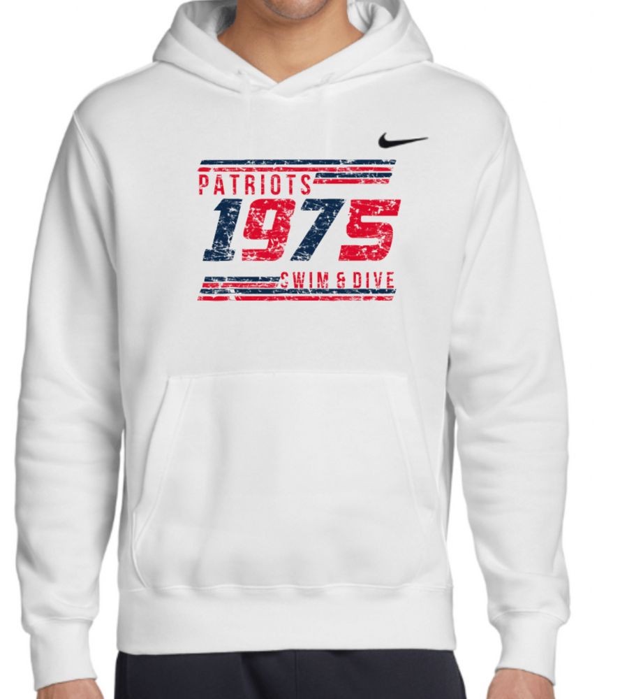 PATRIOTS' NIKE Cotton/Poly Hoodie (Distressed Design)